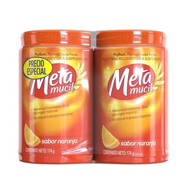 2 METAMUCIL FIBRA 174GR FCO 30 DOSIS - PSYLLIUM OFERTA