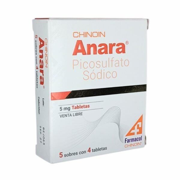 CHINOIN ANARA - PICOSULFATO SODICO CAJA X 20 TBS